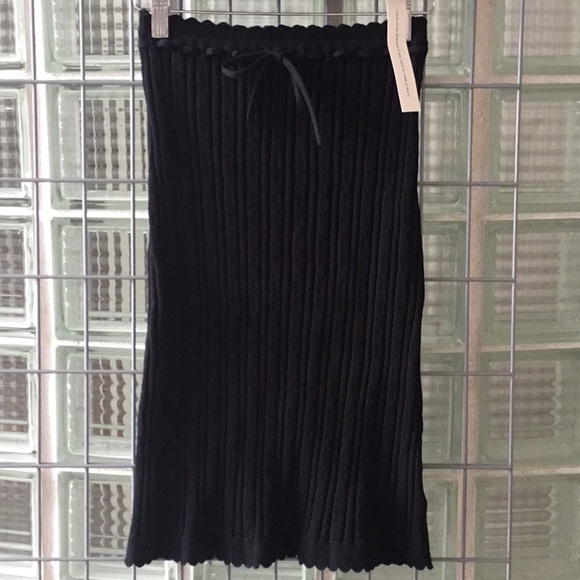 Reformation Black Ribbed Knit Two-Piece Skirt Set - Picture 5 of 9